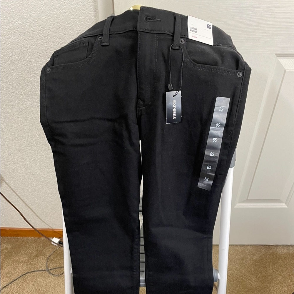 Express Stretch Legging Mid Rise - Black